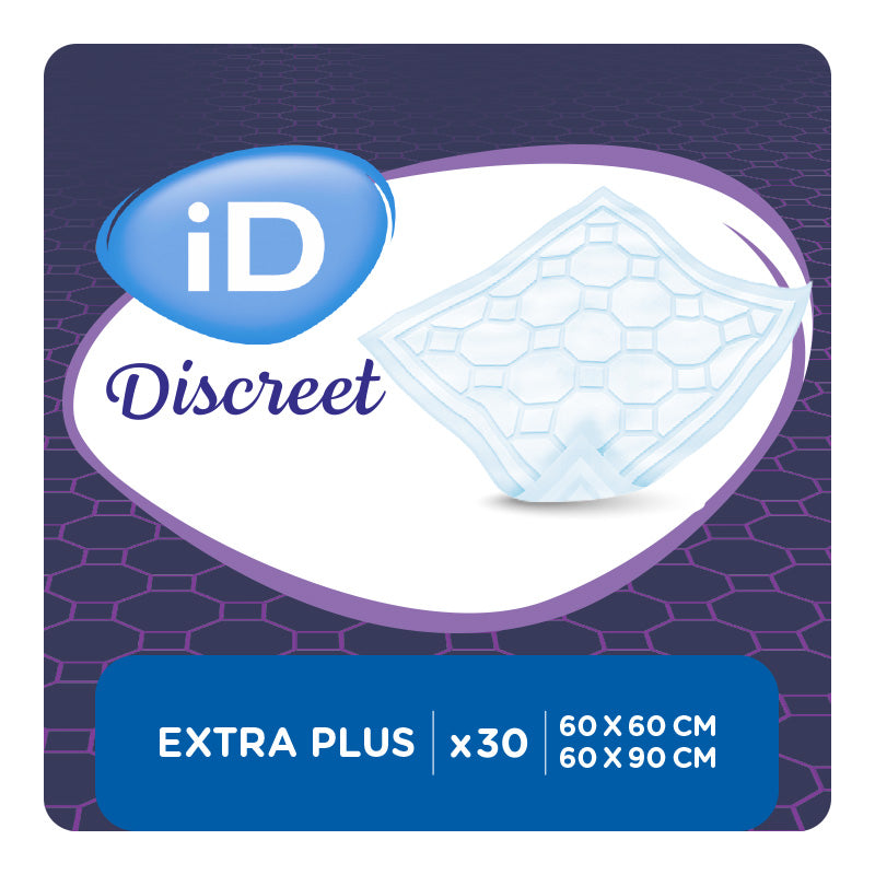 Ontex - Alèse absorbante iD Discreet Underpads Extra Plus 60x60 - Sachet de 30 pièces