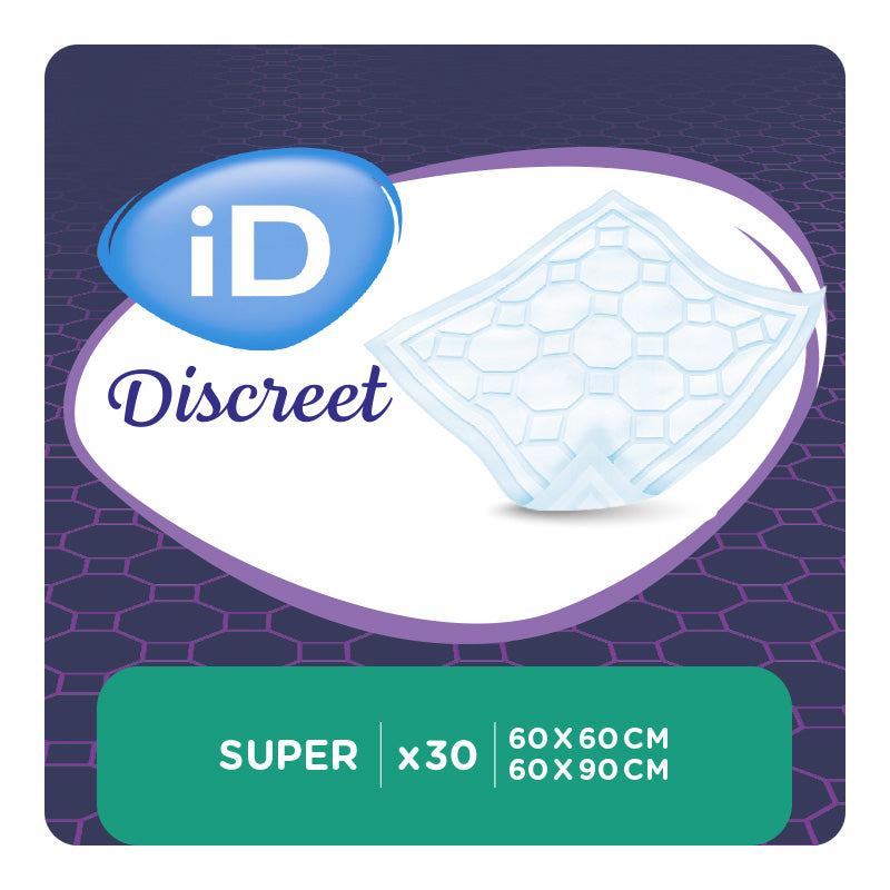 Ontex - Alèse absorbante iD Discreet Underpads Super 60x90 - Sachet de 30 pièces