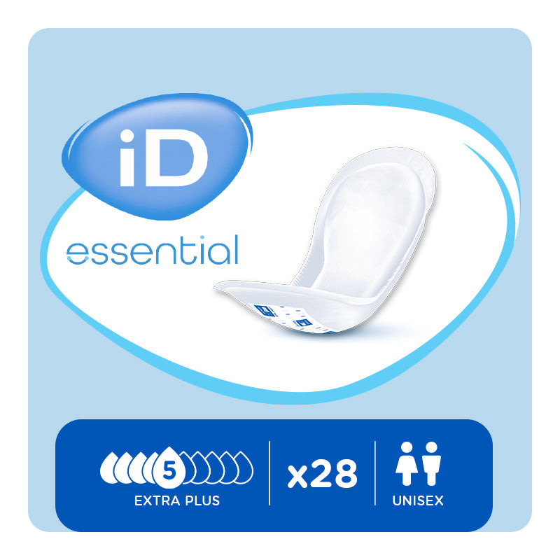 Ontex - Protection urinaire absorbante iD Essential Light pads Extra Plus - Sachet de 28 pièces