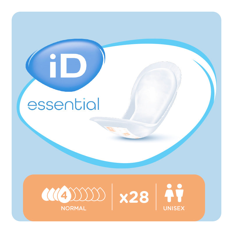 Ontex - Protection urinaire absorbante iD Essential Light pads Normal - Sachet de 28 pièces