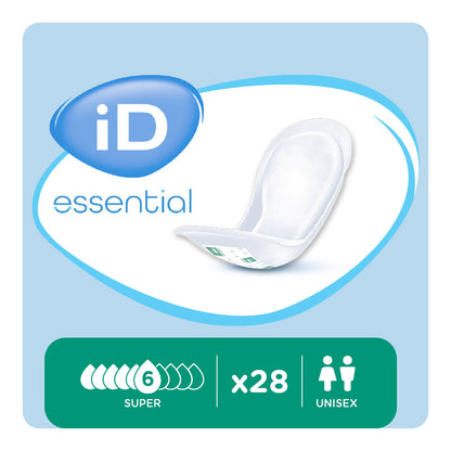Ontex - Protection urinaire absorbante iD Essential Light pads Super - Sachet de 28 pièces