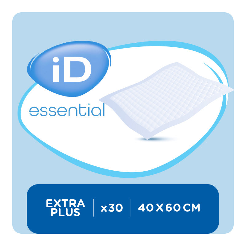 Ontex - Alèse absorbante iD Essential Underpads Extra Plus 40x60 - Sachet de 30 pièces