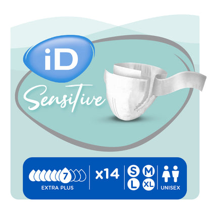 Ontex - Protection urinaire avec ceinture iD Sensitive Belt Extra Plus M - Sachet de 14 pièces