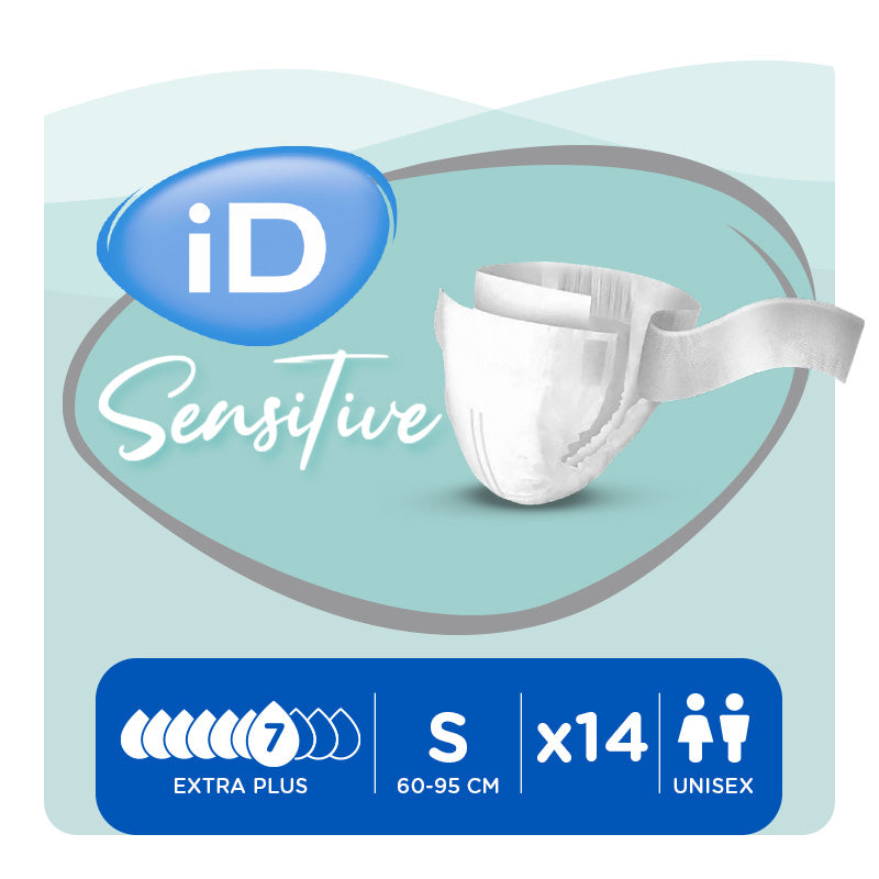 Ontex - Protection urinaire avec ceinture iD Sensitive Belt Extra Plus S - Sachet de 14 pièces