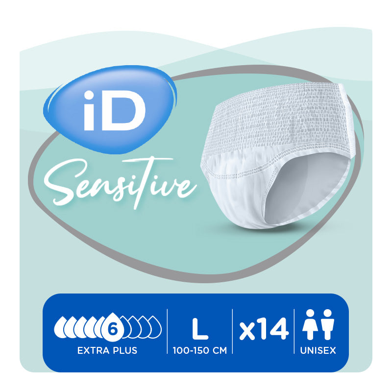 Ontex - Culotte absorbante iD Sensitive Pants Extra Plus L - Sachet de 14 pièces