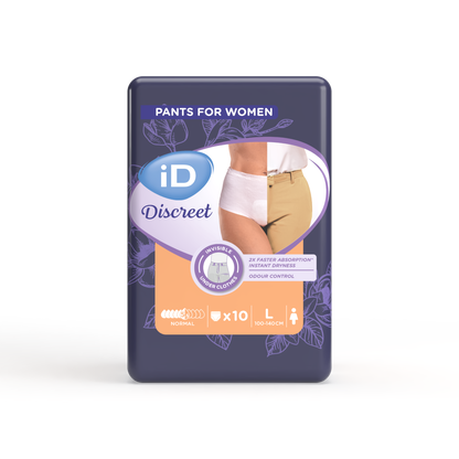 Ontex - Culotte absorbante iD Discreet Pants for Women Normal L - Sachet de 10 pièces - visuel 2