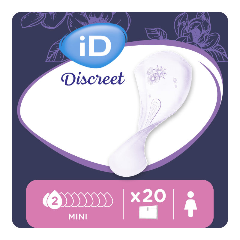 Ontex - Protection urinaire absorbante iD Discreet light Mini - Sachet de 20 pièces