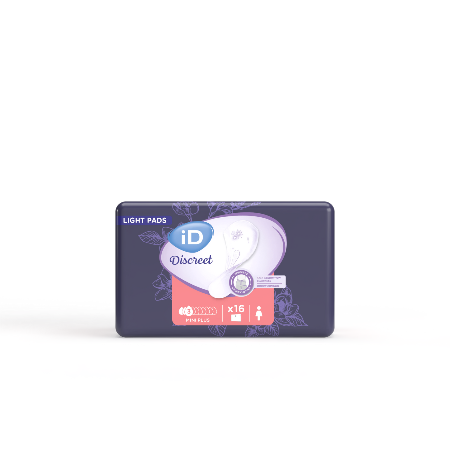 Ontex - Protection urinaire absorbante iD Discreet light Mini Plus - Sachet de 16 pièces - visuel 2