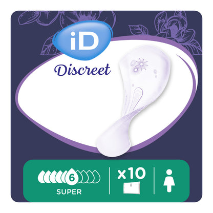 Ontex - Protection urinaire absorbante iD Discreet light Super - Sachet de 10 pièces