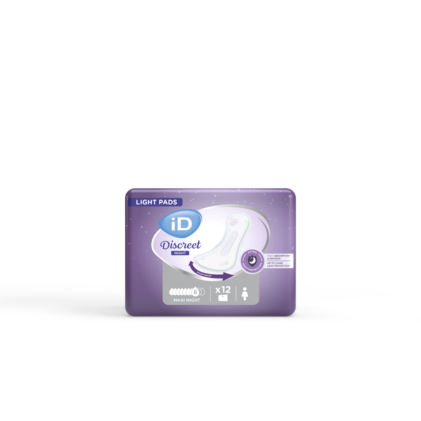 Ontex - Protection urinaire absorbante iD Discreet light Maxi Night - Sachet de 12 pièces - visuel 2