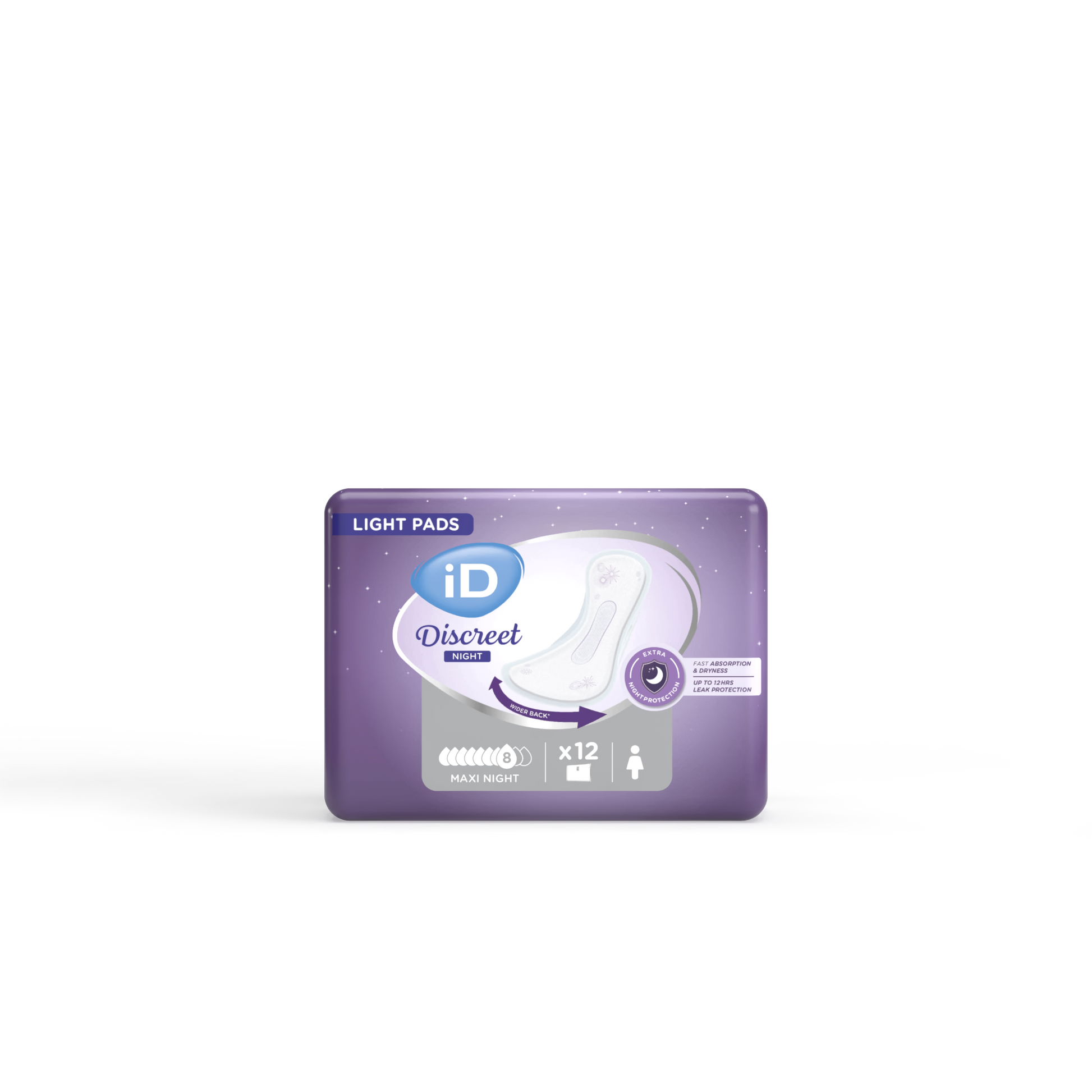 Ontex - Protection urinaire absorbante iD Discreet light Maxi Night - Sachet de 12 pièces - visuel 2
