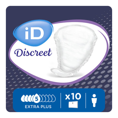 Ontex - Protection urinaire absorbante iD Discreet light for men Extra Plus - Sachet de 10 pièces