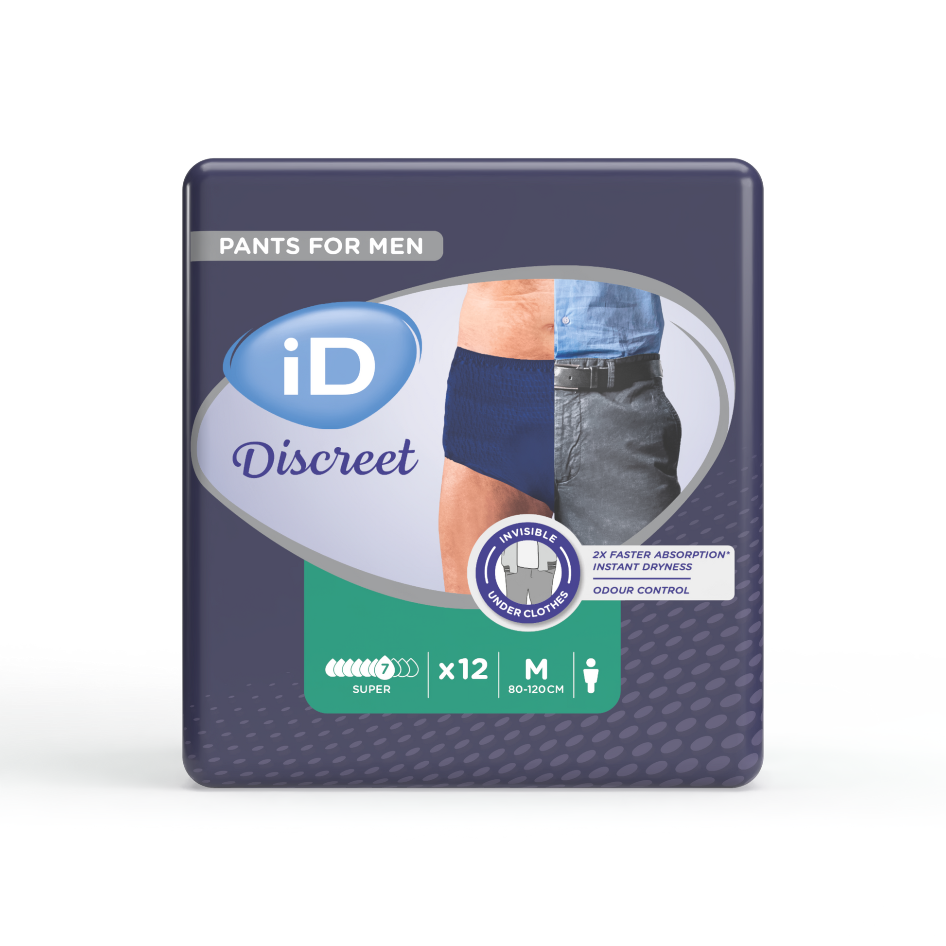 Ontex - Culotte absorbante iD Discreet Pants for Men Super M - Sachet de 12 pièces - visuel 2