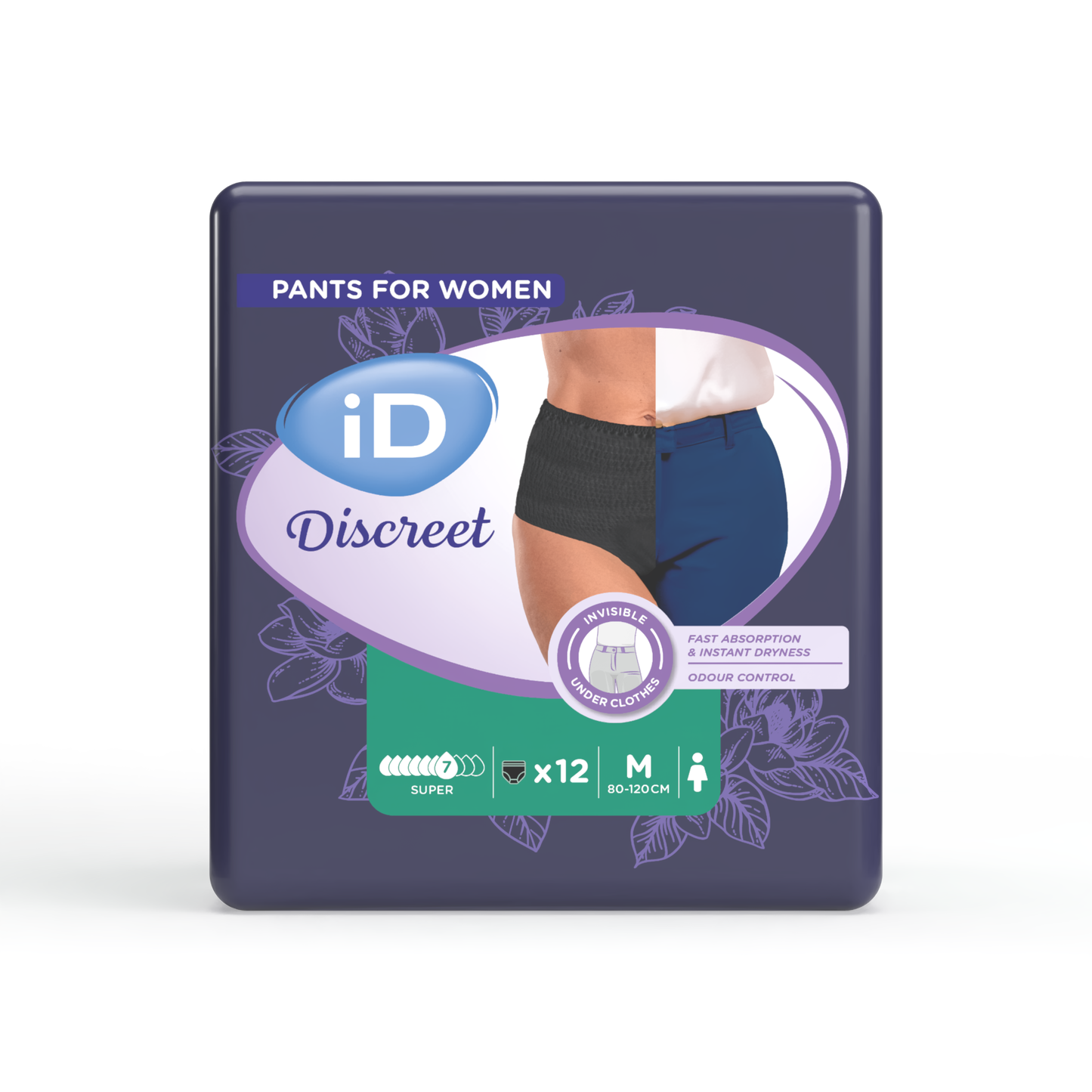 Ontex - Culotte absorbante iD Discreet Pants for Women Super M - Sachet de 12 pièces - visuel 2