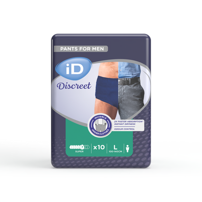 Ontex - Culotte absorbante iD Discreet Pants for Men Super L - Sachet de 10 pièces - visuel 2