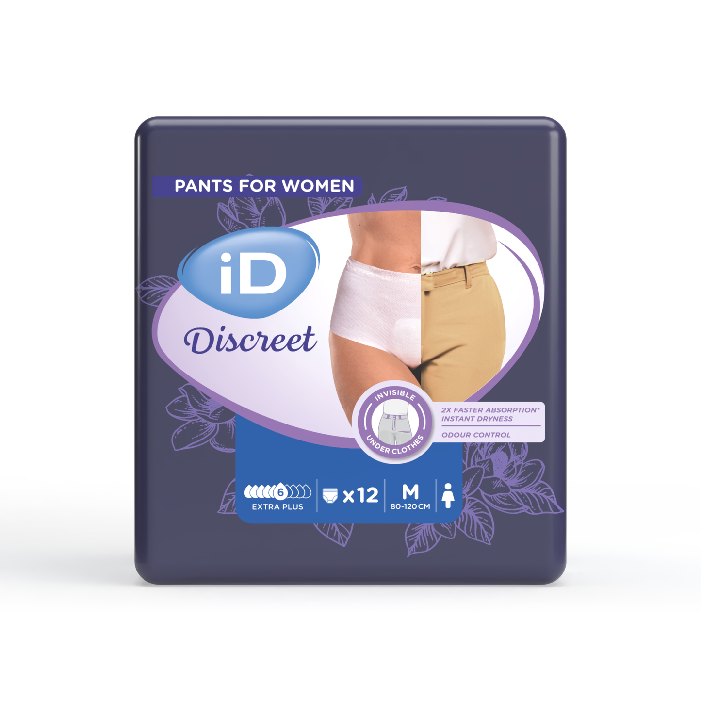 Ontex - Culotte absorbante iD Discreet Pants for Women Extra Plus M - Sachet de 12 pièces - visuel 2