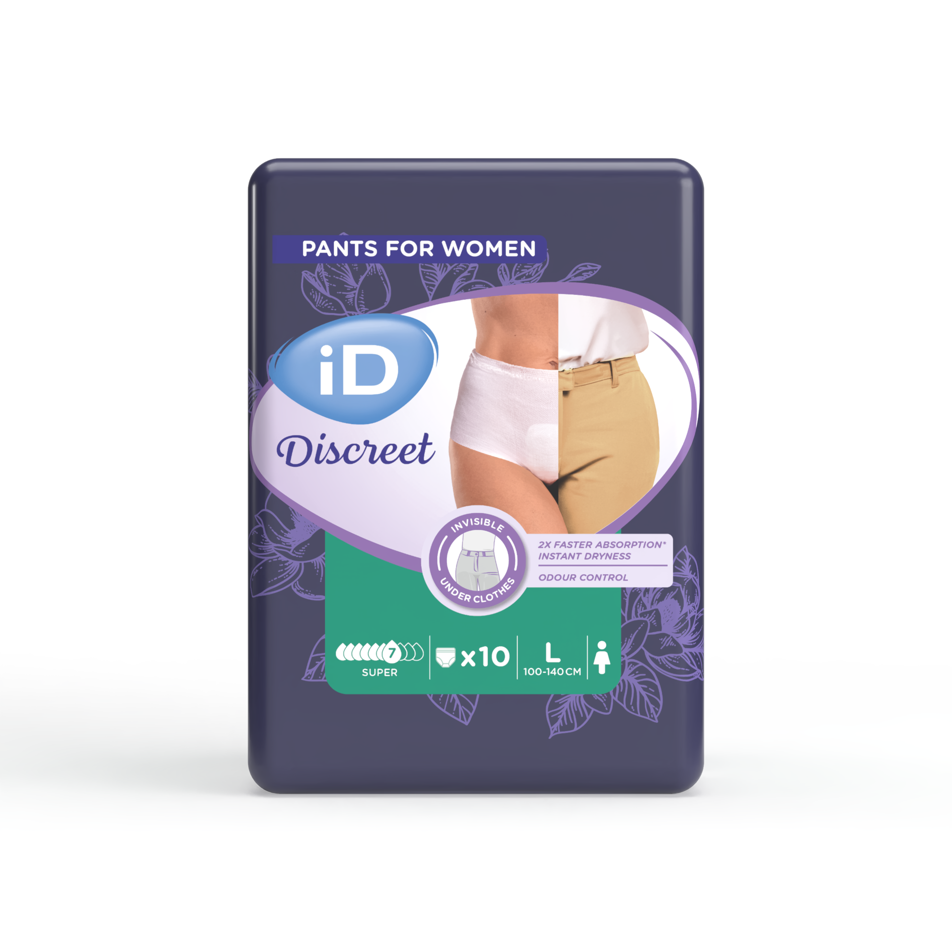 Ontex - Culotte absorbante iD Discreet Pants for Women Super L - Sachet de 10 pièces - visuel 2