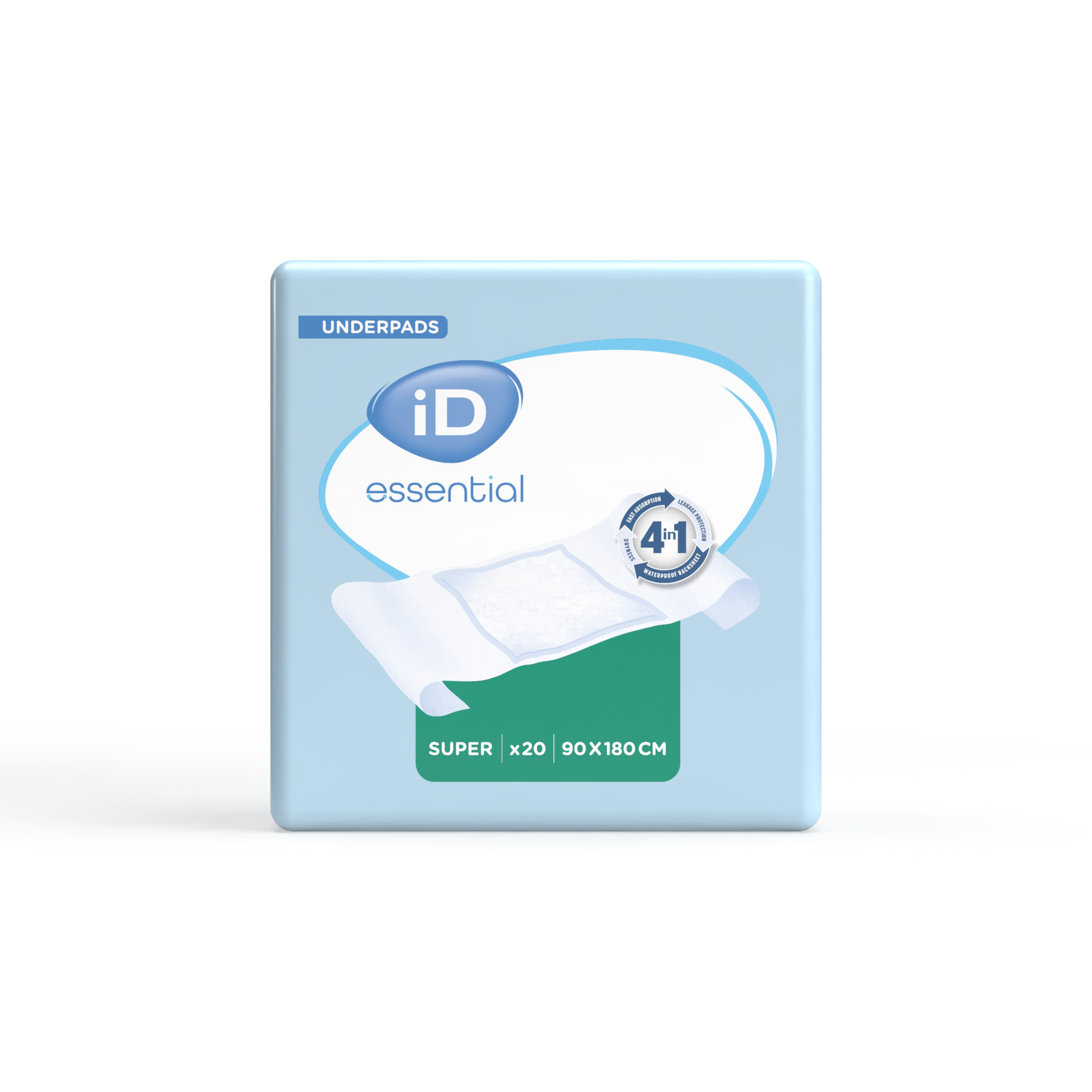 Ontex - Alèse absorbante iD Essential Underpads Super 90x180 - Sachet de 20 pièces - visuel 2