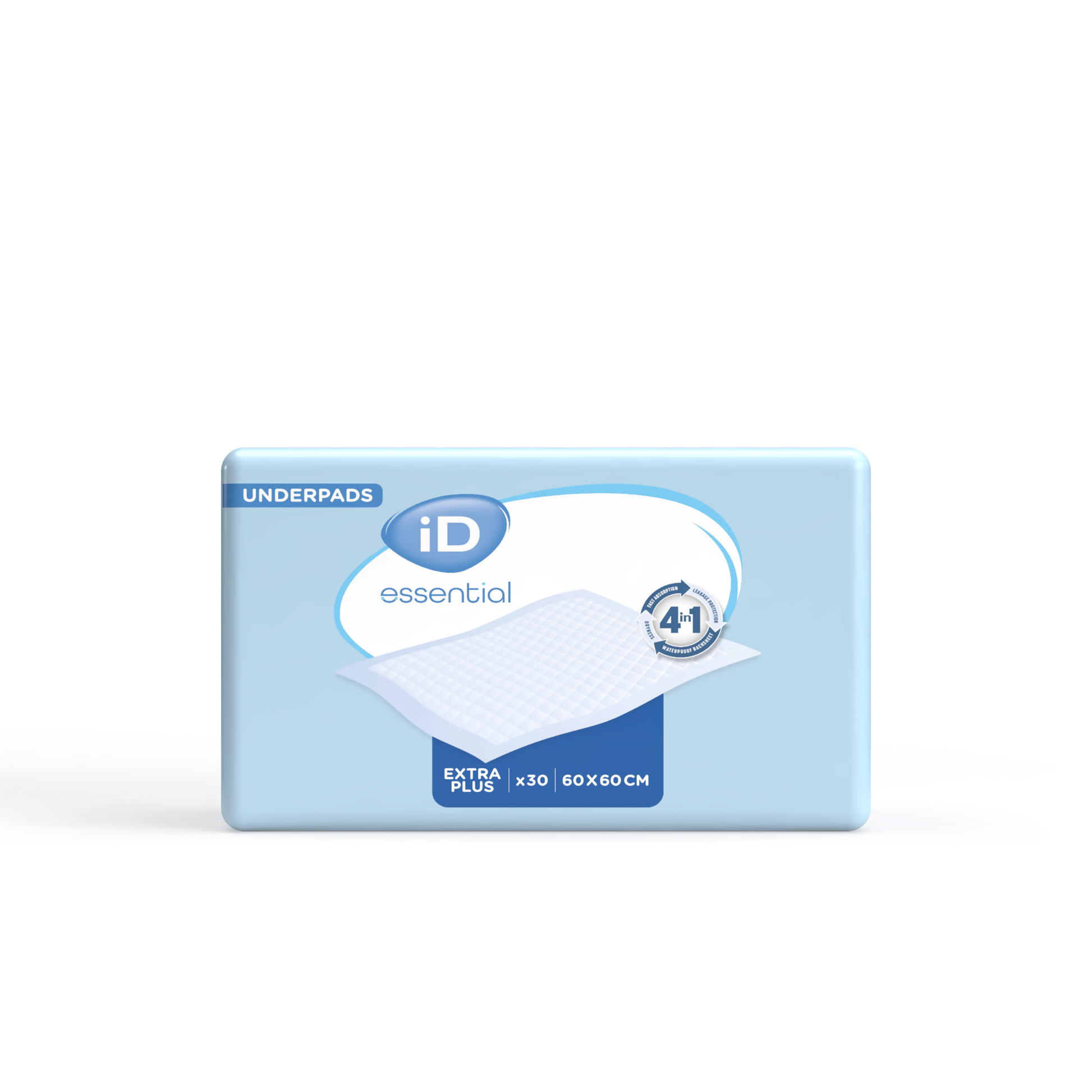 Ontex - Alèse absorbante iD Essential Underpads Extra Plus 60x60 - Sachet de 30 pièces - visuel 2