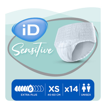 Ontex - Culotte absorbante iD Sensitive Pants Extra Plus XS - Sachet de 14 pièces