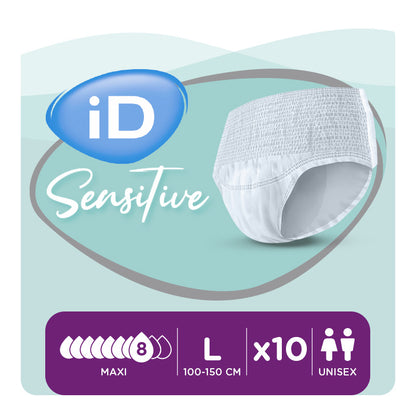 Ontex - Culotte absorbante iD Sensitive Pants Maxi L - Sachet de 10 pièces