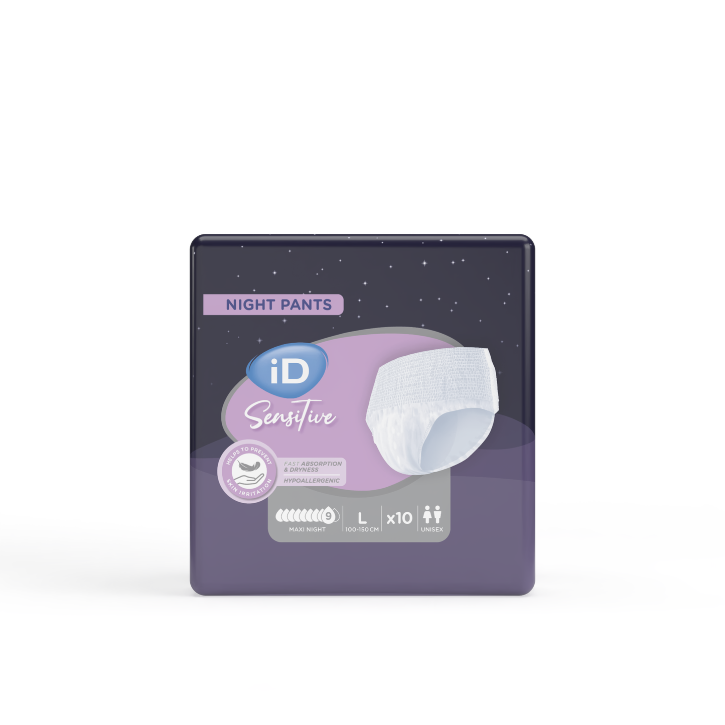 Ontex - Culotte absorbante iD Sensitive Pants Maxi Night L - Sachet de 10 pièces - visuel 3