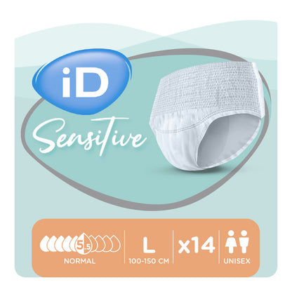 Ontex - Culotte absorbante iD Sensitive Pants Normal L - Sachet de 14 pièces