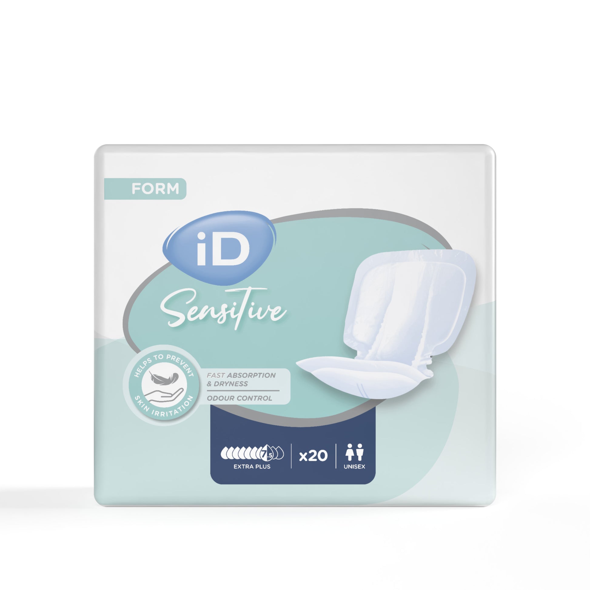 Ontex - Protection urinaire anatomique iD Sensitive Form Extra Plus - Sachet de 20 pièces - visuel 2