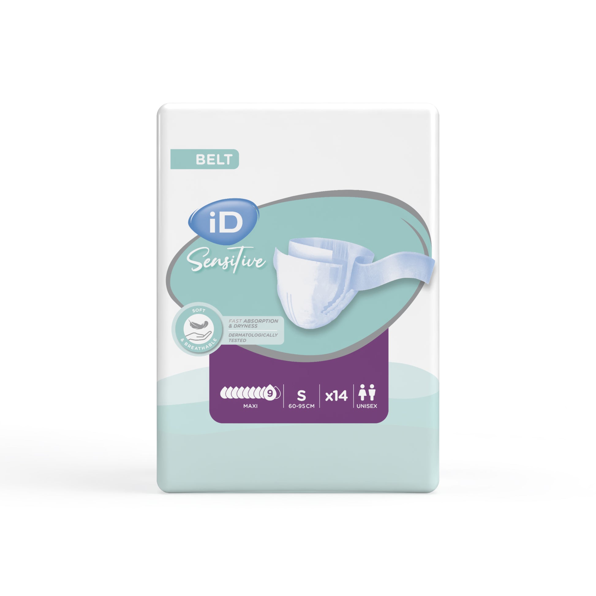 Ontex - Protection urinaire avec ceinture iD Sensitive Belt Maxi S - Sachet de 14 pièces - visuel 2