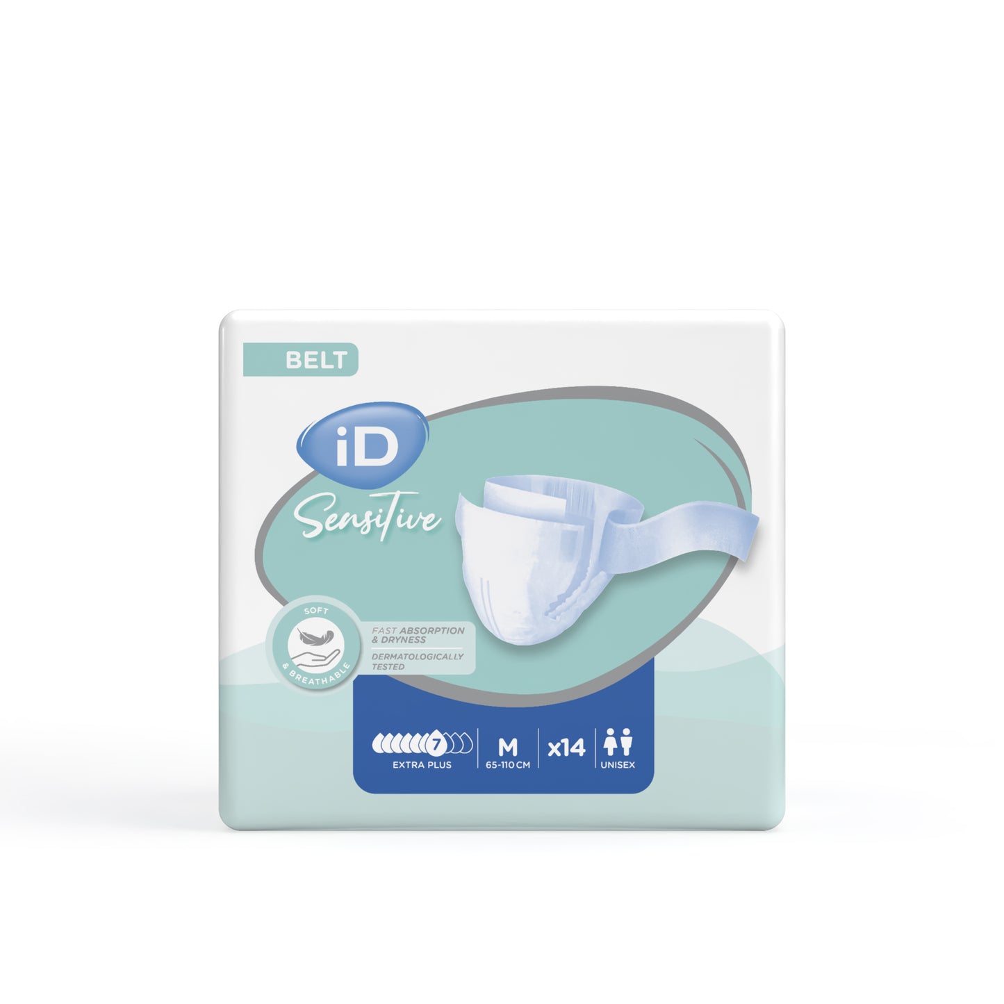 Ontex - Protection urinaire avec ceinture iD Sensitive Belt Extra Plus M - Sachet de 14 pièces - visuel 2