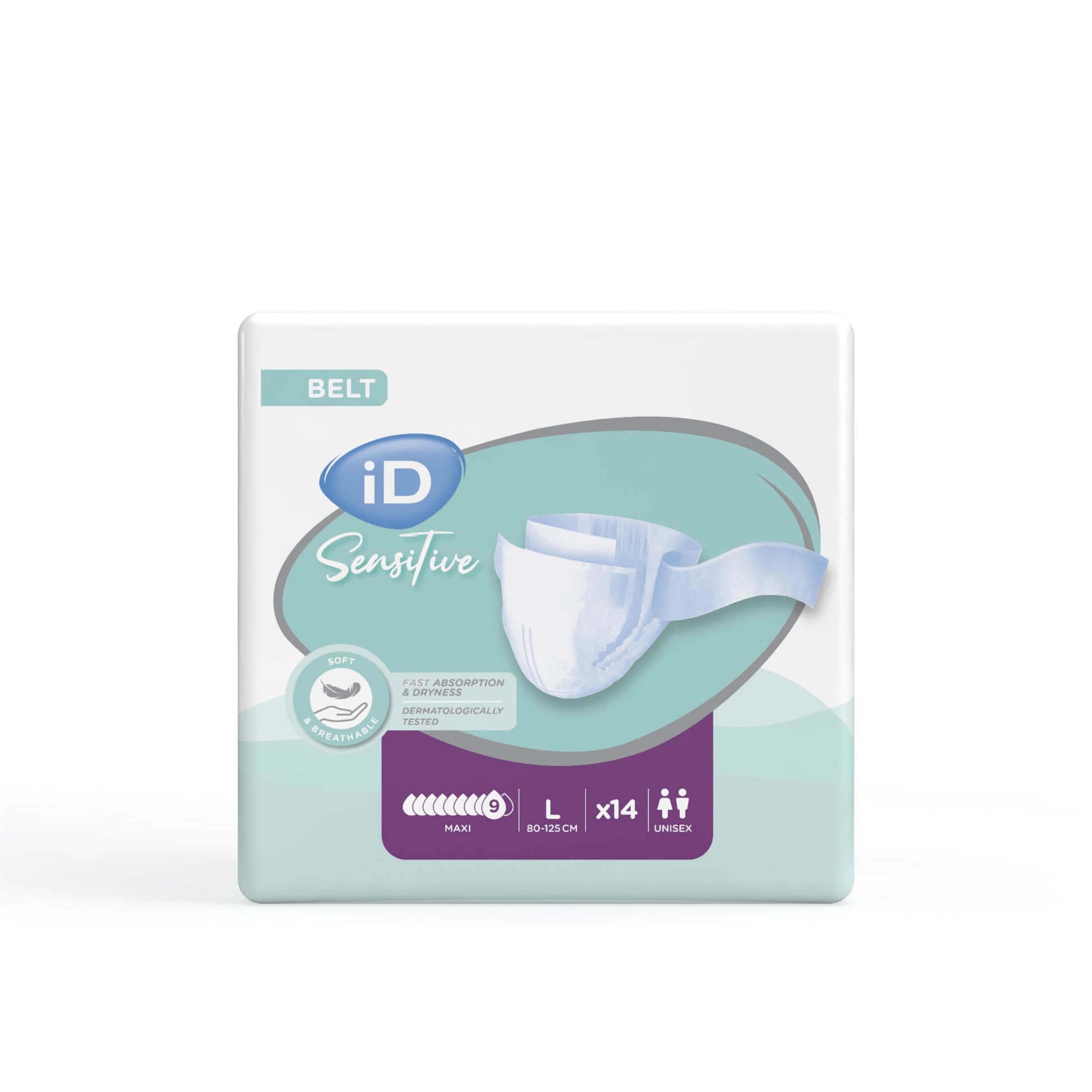 Ontex - Protection urinaire avec ceinture iD Sensitive Belt Maxi L - Sachet de 14 pièces - visuel 2