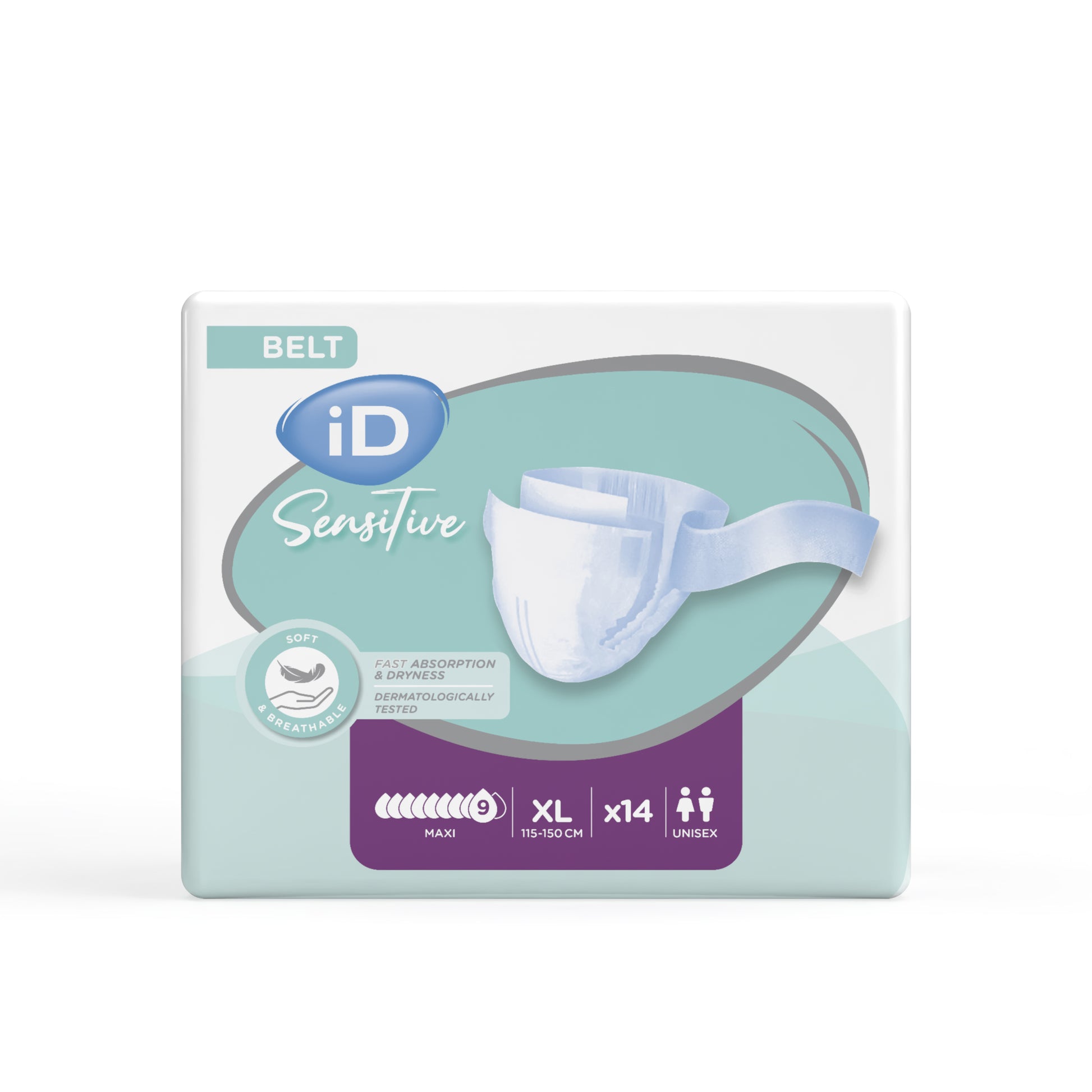 Ontex - Protection urinaire avec ceinture iD Sensitive Belt Maxi XL - Sachet de 14 pièces - visuel 2