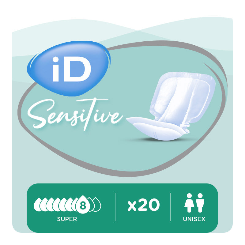 Ontex - Protection urinaire anatomique iD Sensitive Form Super - Sachet de 20 pièces