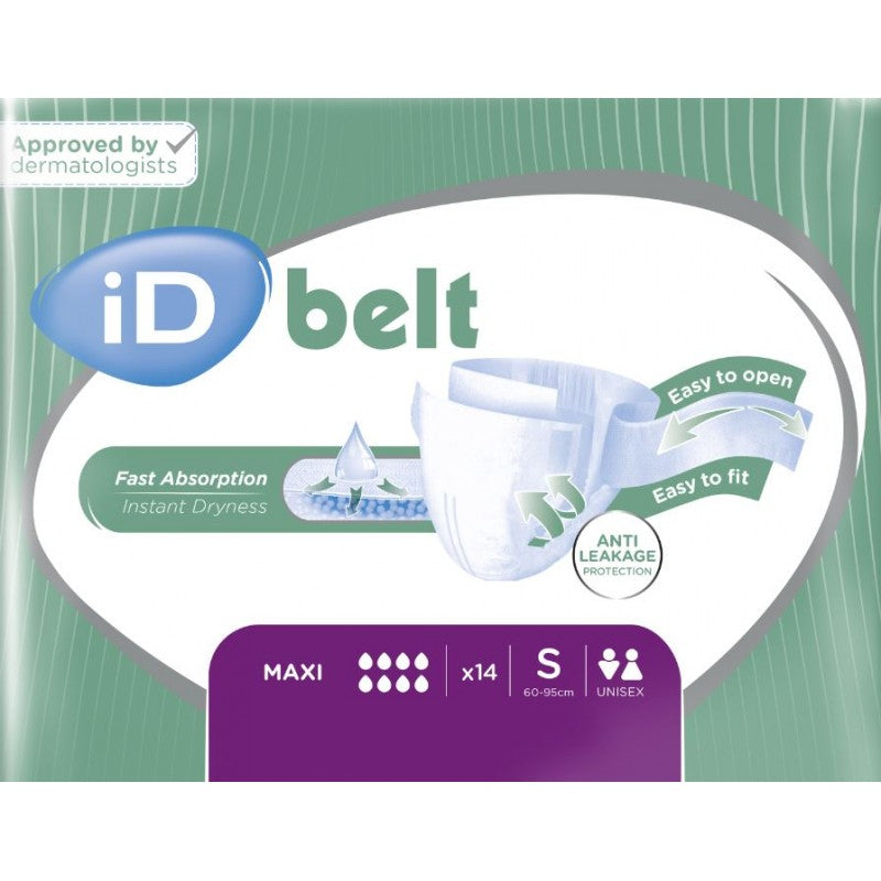 Ontex - Couches adultes à ceinture ID Belt Maxi - Sachet de 14 pièces