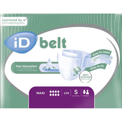 Ontex - Couches adultes à ceinture ID Belt Maxi - Sachet de 14 pièces